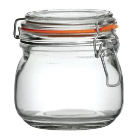 Tableware Solutions N210960 Preserving Jar, 16-9/10 oz. (0.50 L), 3-3/5 in  dia. x 4-1/10 in H, lid mounted