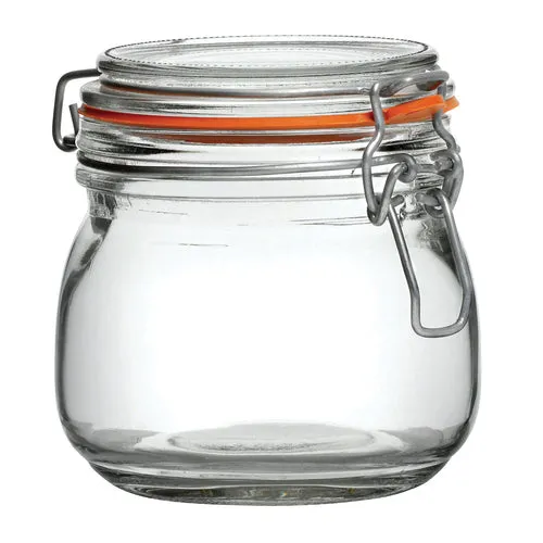 Tableware Solutions N210960 Preserving Jar, 16-9/10 oz. (0.50 L), 3-3/5 in  dia. x 4-1/10 in H, lid mounted