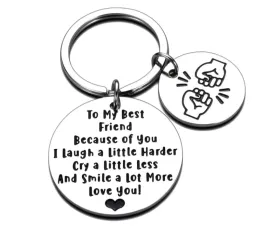 To My Bestfriend Keychain