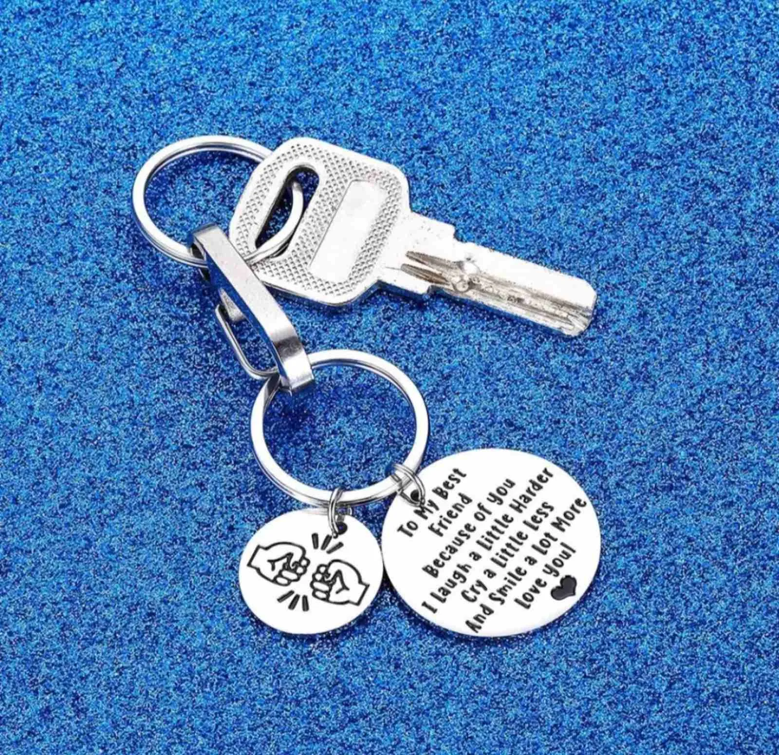 To My Bestfriend Keychain