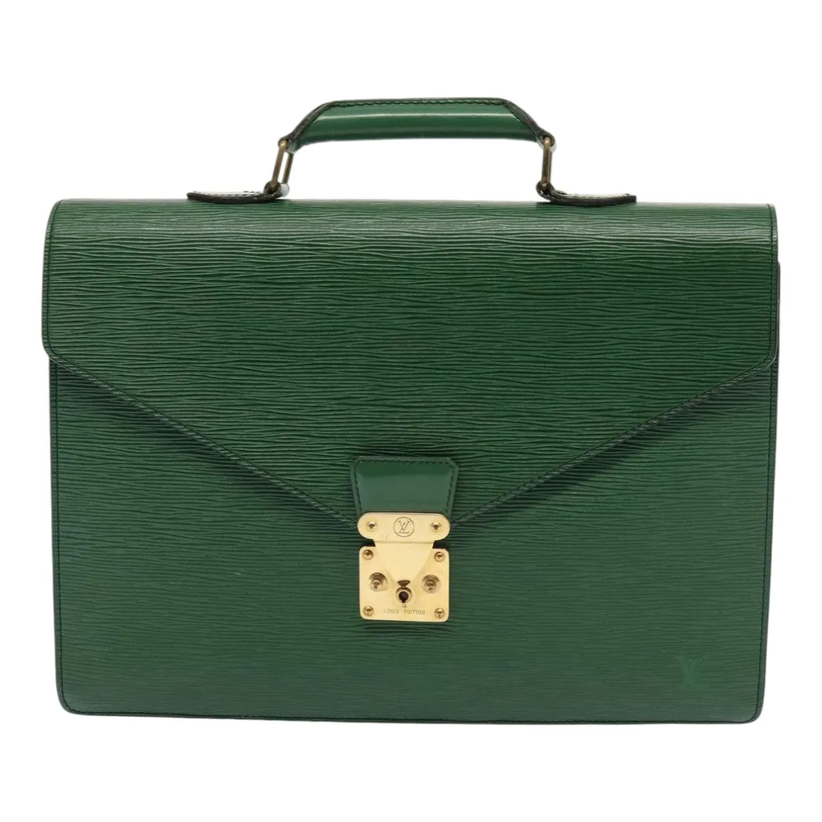 Trendy Inspired Louis Vuitton Epi Serviette Conseiller Briefcase Green M54424 Lv Auth 86730