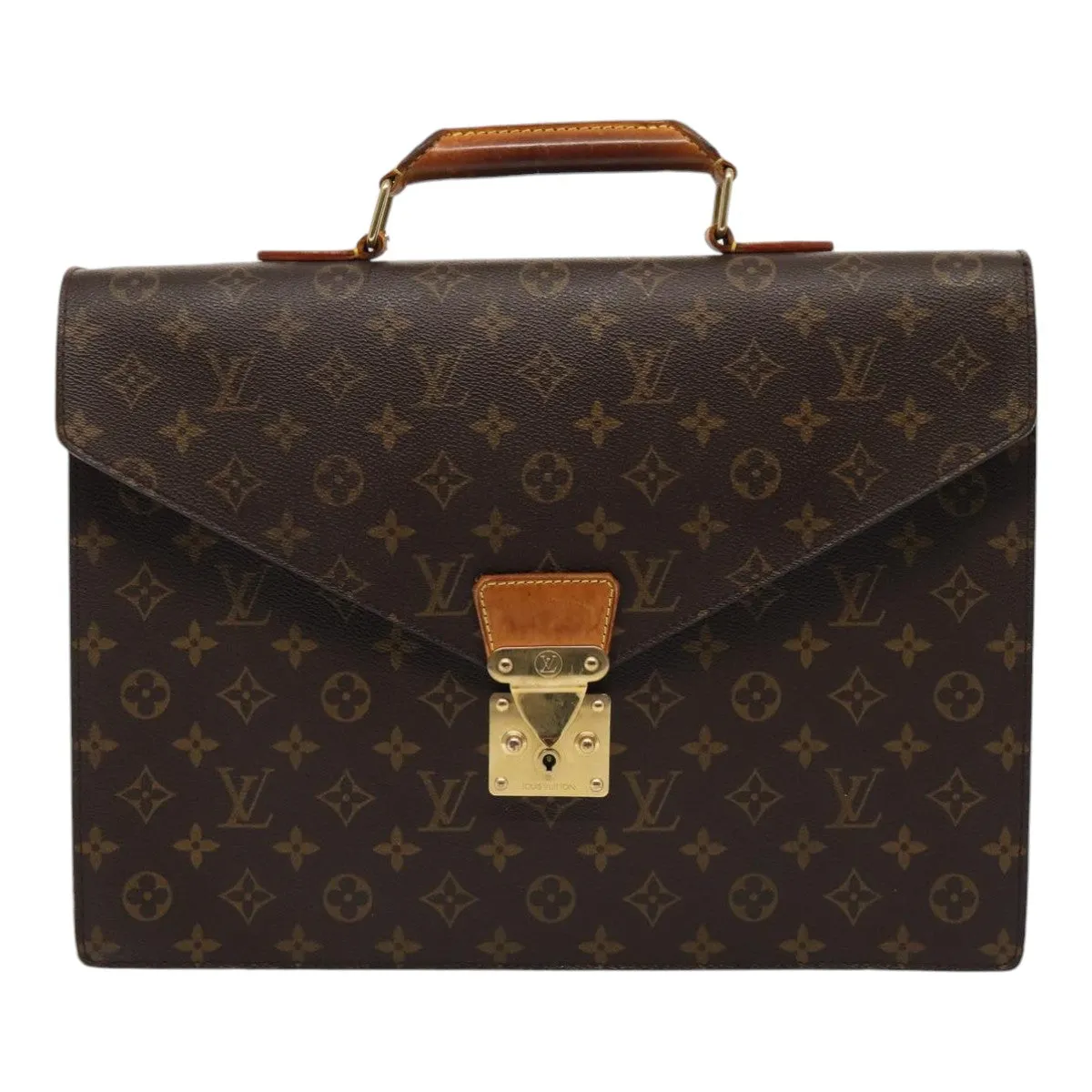 Trendy Inspired Louis Vuitton Monogram Serviette Conseiller Briefcase M53331 Lv Auth Bs17065