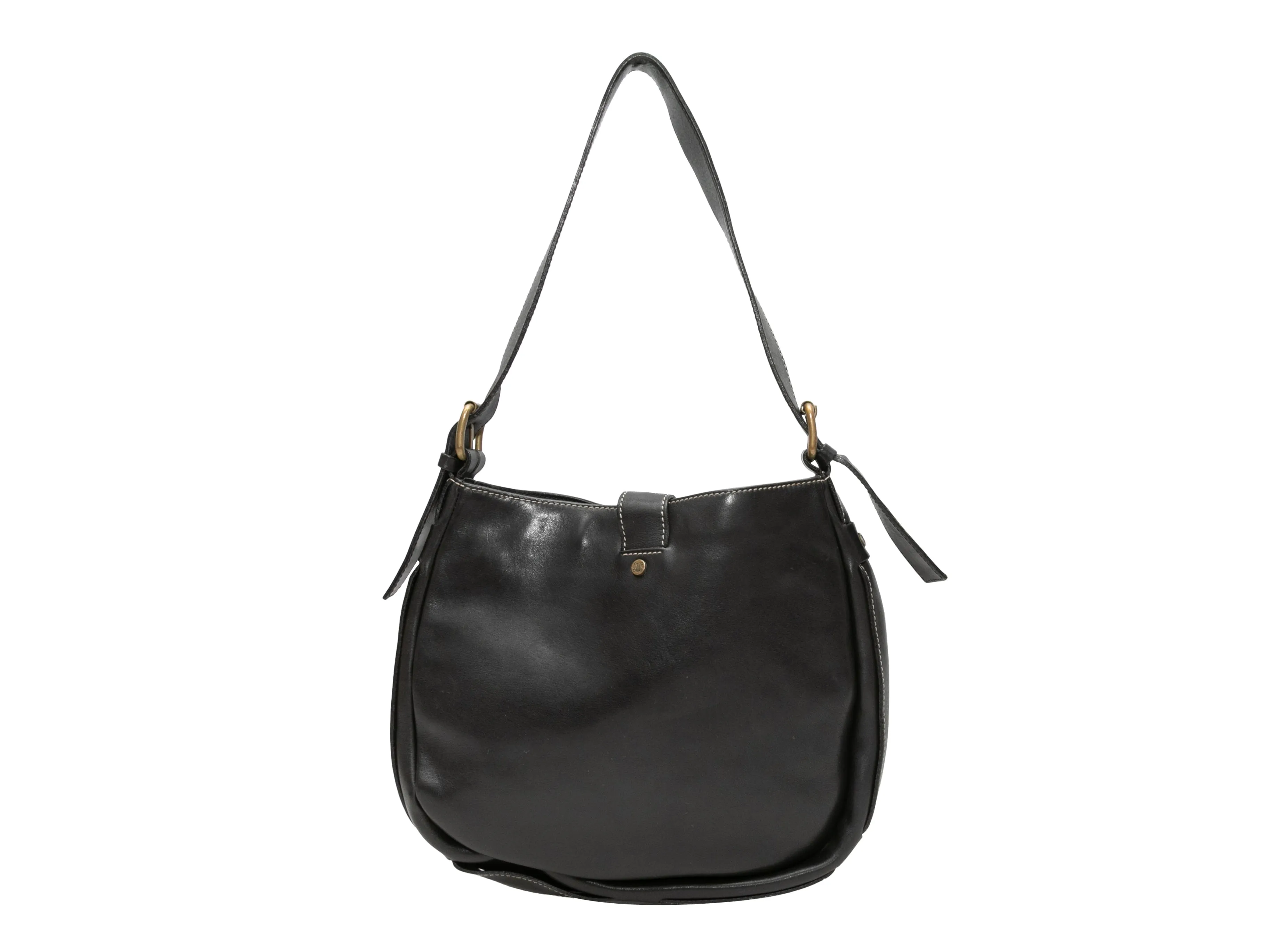 Vintage Black Celine Leather Shoulder Bag