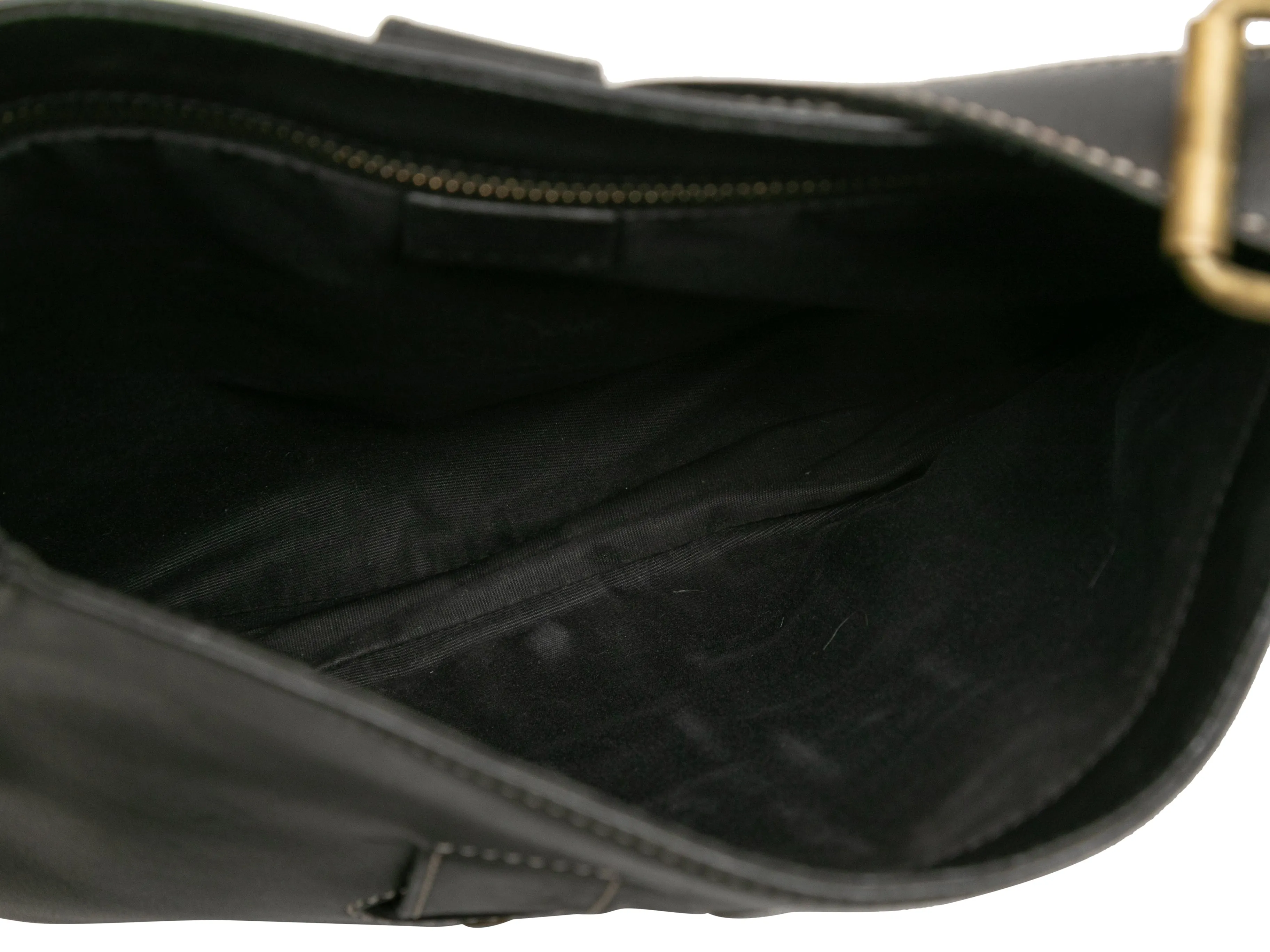 Vintage Black Celine Leather Shoulder Bag