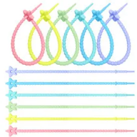 Wholesale 20pcs DIY Macaron Color Hang Tag Cable Ties Key Chain