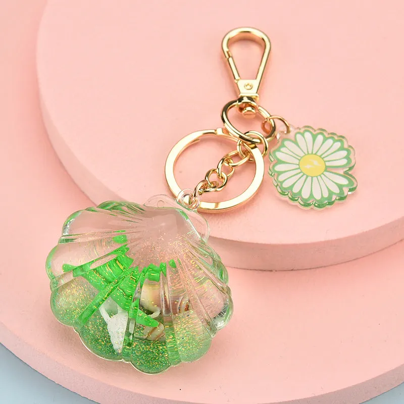 Wholesale Acrylic Oiled Starfish  Floating Keychains