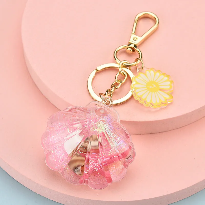 Wholesale Acrylic Oiled Starfish  Floating Keychains
