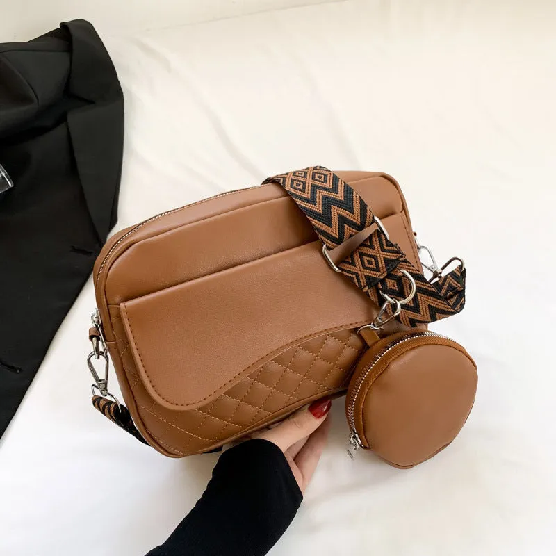 Wholesale Wide Shoulder Strap PU Crossbody Bag Single Shoulder Bag