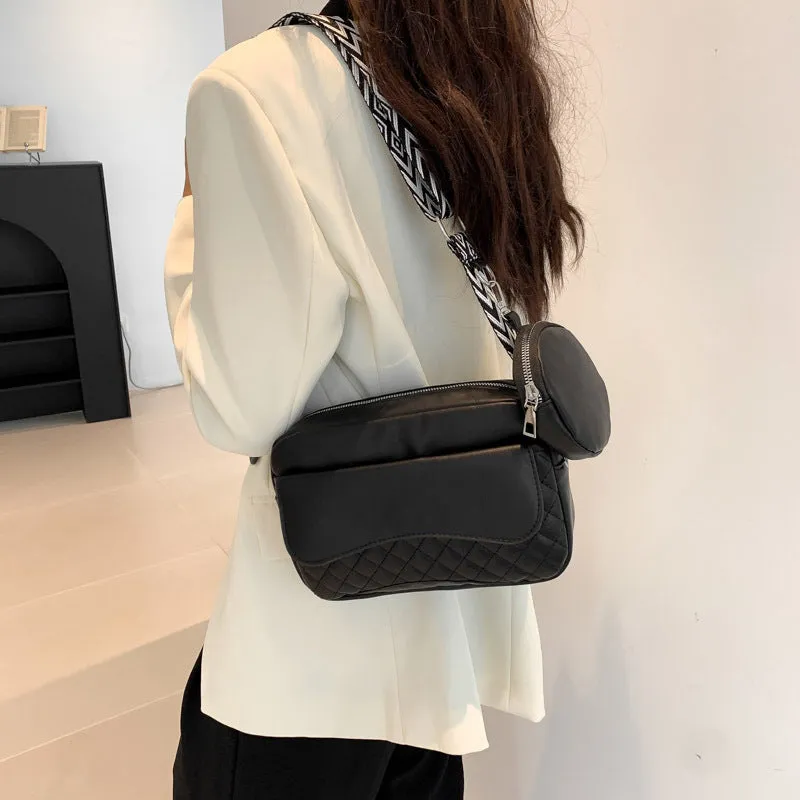 Wholesale Wide Shoulder Strap PU Crossbody Bag Single Shoulder Bag