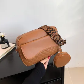 Wholesale Wide Shoulder Strap PU Crossbody Bag Single Shoulder Bag