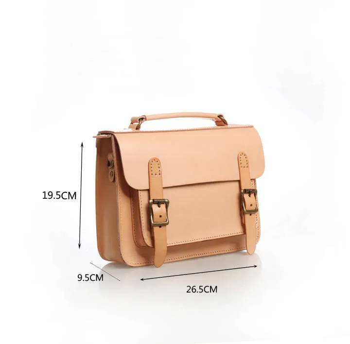 YAAGLE Women British Style Tanned Leather Cross Body Bag Tote YGBR6001