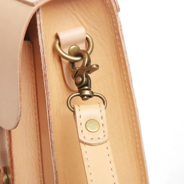 YAAGLE Women British Style Tanned Leather Cross Body Bag Tote YGBR6001